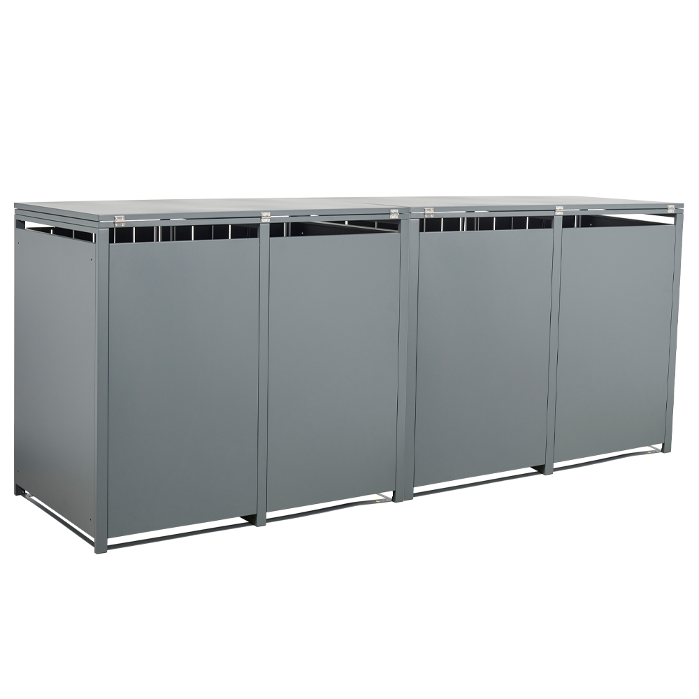 Stormà Wheelie Bin Shed (Quad) – Wood Grain Finish