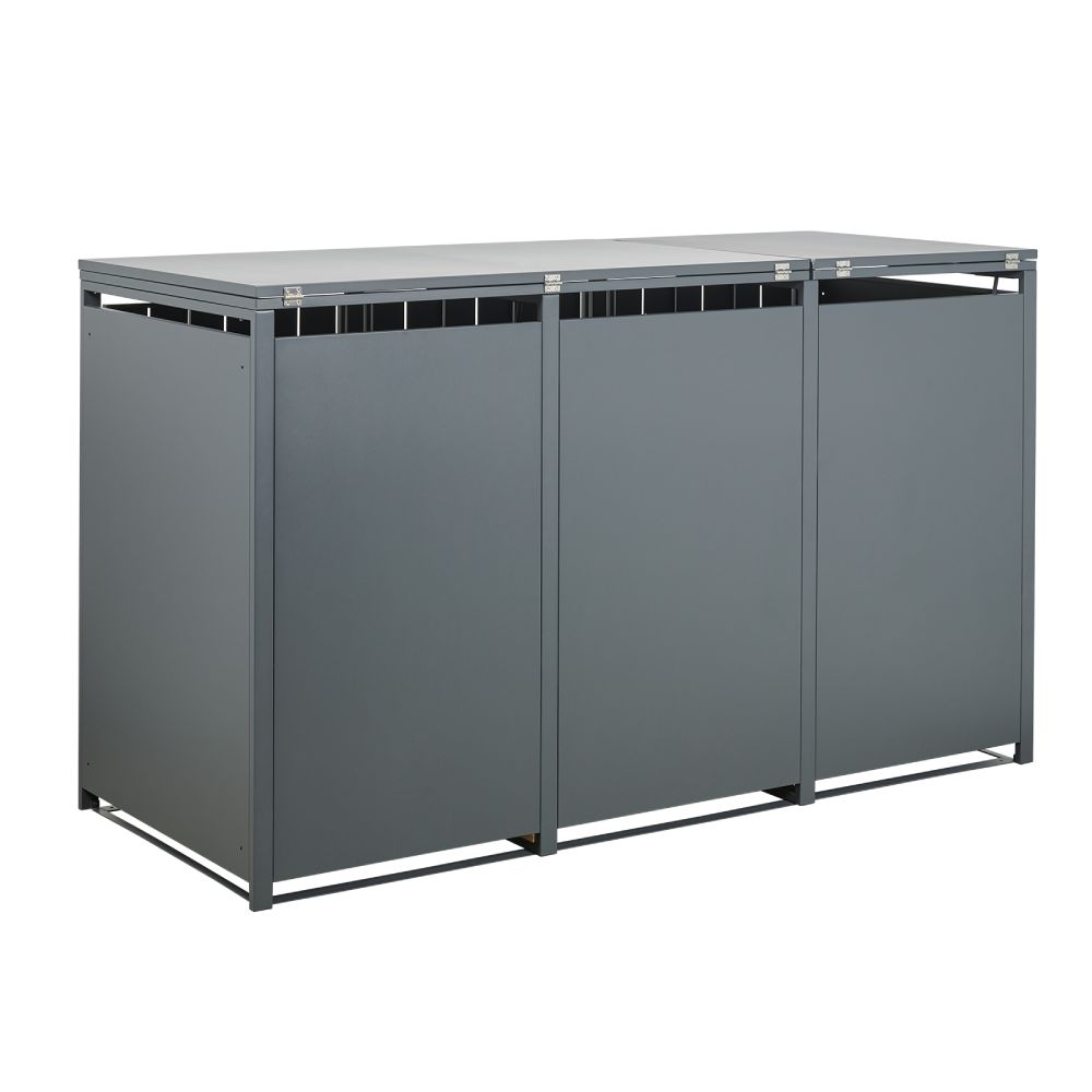 Stormà Wheelie Bin Shed (Triple) – Dark Grey Finish