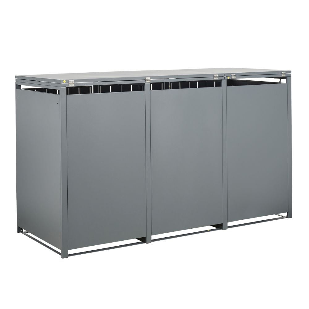 Stormà Wheelie Bin Shed (Triple) – Wood Grain Finish