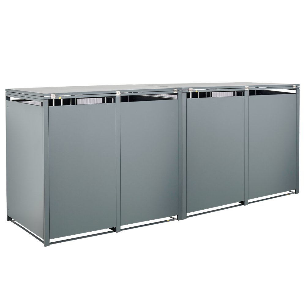 Stormà Wheelie Bin Shed (Quad) – Dark Grey Finish