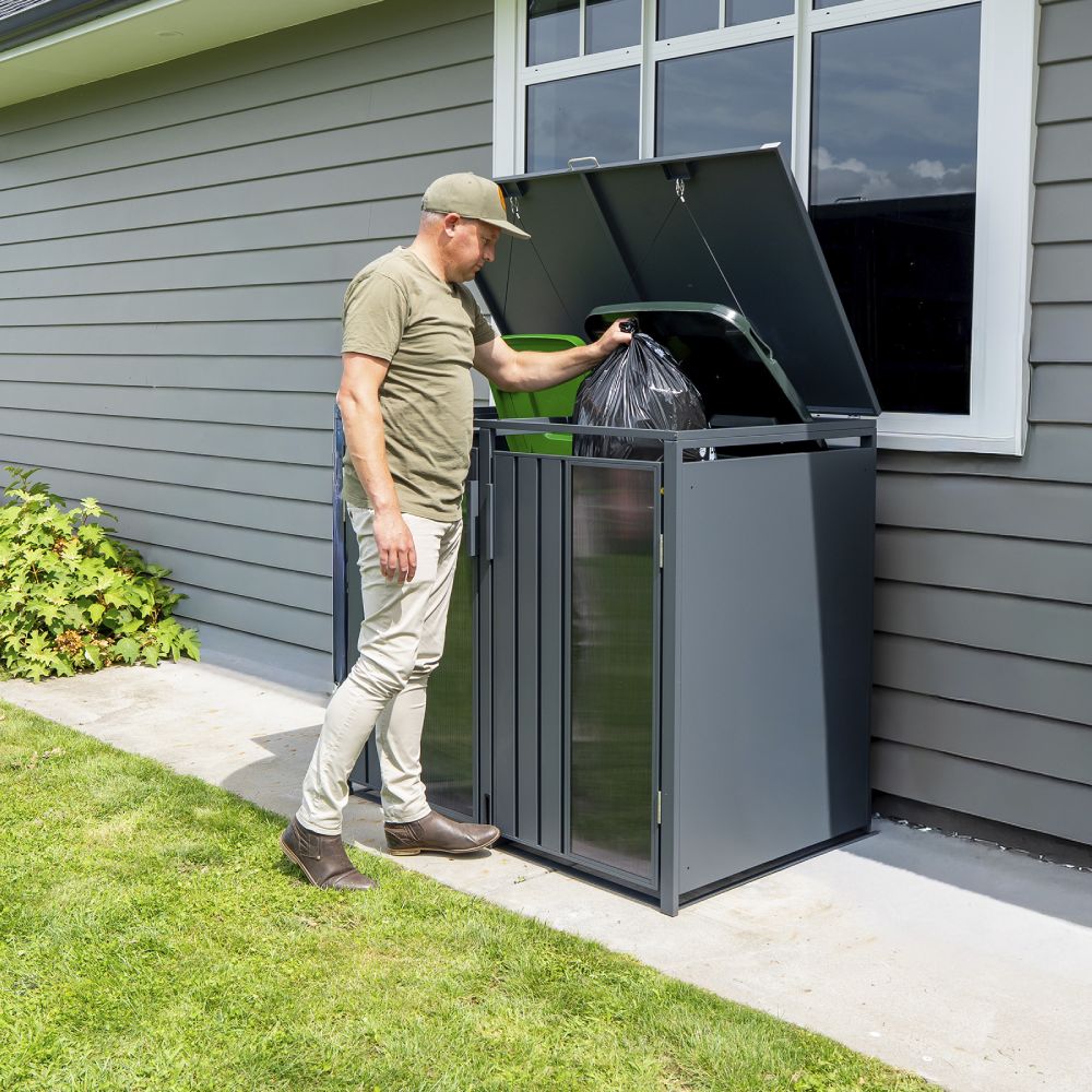 Stormà Wheelie Bin Shed (Double) – Dark Grey Finish